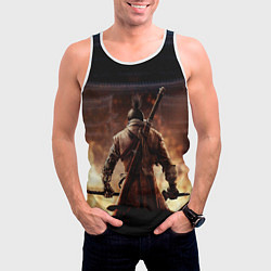 Майка-безрукавка мужская Sekiro shadows die twice, цвет: 3D-белый — фото 2
