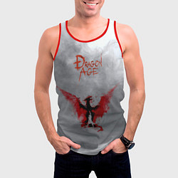 Майка-безрукавка мужская Dragon Age, цвет: 3D-красный — фото 2
