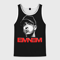 Майка-безрукавка мужская Eminem, цвет: 3D-белый