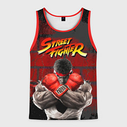 Майка-безрукавка мужская Street Fighter, цвет: 3D-красный