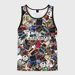 Майка-безрукавка мужская Дискография EMINEM, цвет: 3D-черный