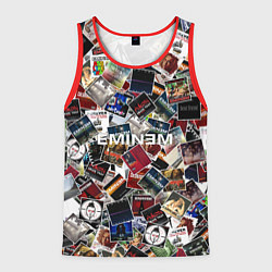Майка-безрукавка мужская Дискография EMINEM, цвет: 3D-красный
