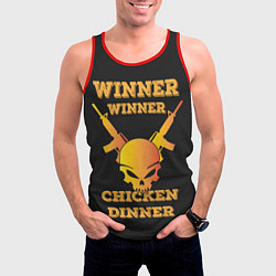 Майка-безрукавка мужская Winner Chicken Dinner, цвет: 3D-красный — фото 2