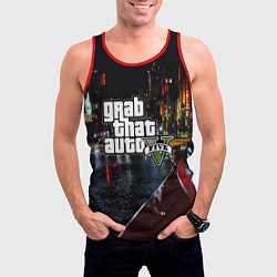 Майка-безрукавка мужская Grand Theft Auto V, цвет: 3D-красный — фото 2