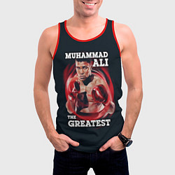 Майка-безрукавка мужская Muhammad Ali, цвет: 3D-красный — фото 2