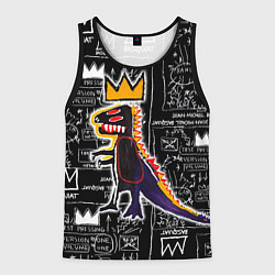 Майка-безрукавка мужская Динозавр в короне от Баския, цвет: 3D-черный