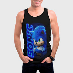 Майка-безрукавка мужская SONIC, цвет: 3D-черный — фото 2