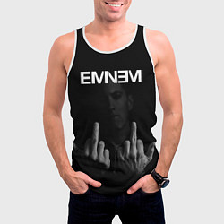 Майка-безрукавка мужская EMINEM, цвет: 3D-белый — фото 2