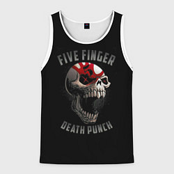 Майка-безрукавка мужская Five Finger Death Punch, цвет: 3D-белый