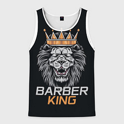 Майка-безрукавка мужская Barber King Барбер Король, цвет: 3D-белый