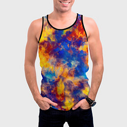 Майка-безрукавка мужская Огненно-синий полутон, цвет: 3D-черный — фото 2