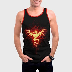 Майка-безрукавка мужская Огненный Дракон, цвет: 3D-красный — фото 2