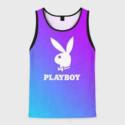 Майка-безрукавка мужская PLAYBOY, цвет: 3D-черный