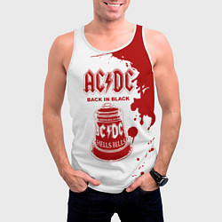 Майка-безрукавка мужская ACDC Back in Black, цвет: 3D-белый — фото 2