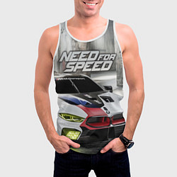 Майка-безрукавка мужская Need for Speed, цвет: 3D-белый — фото 2