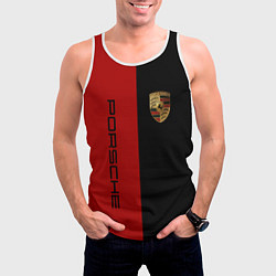 Майка-безрукавка мужская PORSCHE, цвет: 3D-белый — фото 2