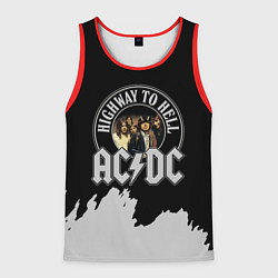 Майка-безрукавка мужская ACDC, цвет: 3D-красный