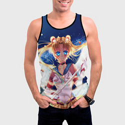 Майка-безрукавка мужская SAILOR MOON, цвет: 3D-черный — фото 2