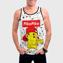 Майка-безрукавка мужская ПИКАЧУ, цвет: 3D-черный — фото 2