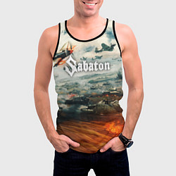Майка-безрукавка мужская Sabaton, цвет: 3D-черный — фото 2
