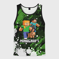 Майка-безрукавка мужская Minecraft Майнкрафт, цвет: 3D-черный