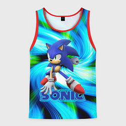 Майка-безрукавка мужская Sonic, цвет: 3D-красный
