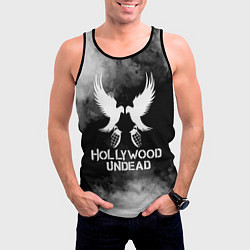 Майка-безрукавка мужская Hollywood Undead, цвет: 3D-черный — фото 2