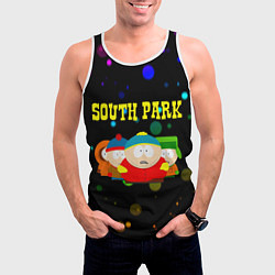Майка-безрукавка мужская South Park, цвет: 3D-белый — фото 2