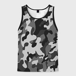 Майка-безрукавка мужская ГОРОДСКОЙ КАМУФЛЯЖ, цвет: 3D-черный