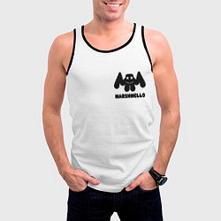 Майка-безрукавка мужская Marshmello Спина, цвет: 3D-черный — фото 2