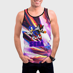 Майка-безрукавка мужская SONIC, цвет: 3D-черный — фото 2