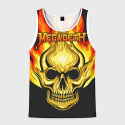 Майка-безрукавка мужская Megadeth, цвет: 3D-белый