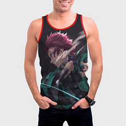 Майка-безрукавка мужская KIMETSU NO YAIBA, цвет: 3D-красный — фото 2