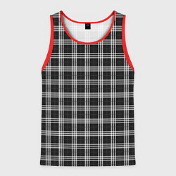 Майка-безрукавка мужская Шотландка, цвет: 3D-красный