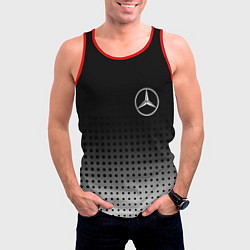Майка-безрукавка мужская Mercedes-Benz, цвет: 3D-красный — фото 2