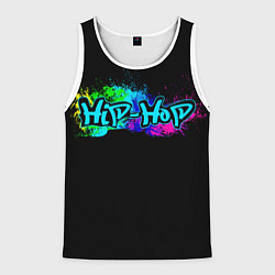 Майка-безрукавка мужская Hip-Hop, цвет: 3D-белый