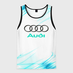 Майка-безрукавка мужская Audi, цвет: 3D-черный
