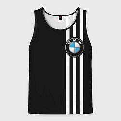 Майка-безрукавка мужская BMW SPORT, цвет: 3D-черный