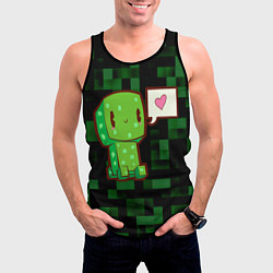 Майка-безрукавка мужская Minecraft Creeper, цвет: 3D-черный — фото 2