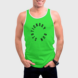 Майка-безрукавка мужская Stationary Run, цвет: 3D-белый — фото 2