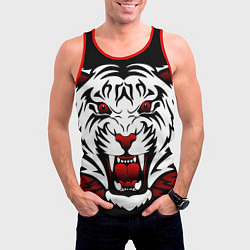 Майка-безрукавка мужская Зверь, цвет: 3D-красный — фото 2