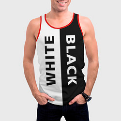 Майка-безрукавка мужская BLACK & WHITE, цвет: 3D-красный — фото 2