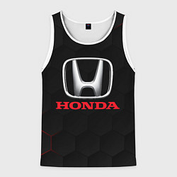 Майка-безрукавка мужская HONDA, цвет: 3D-белый