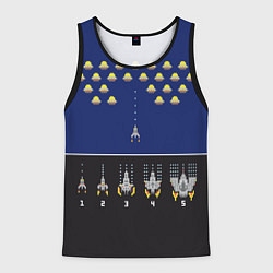 Майка-безрукавка мужская Spaceship, цвет: 3D-черный