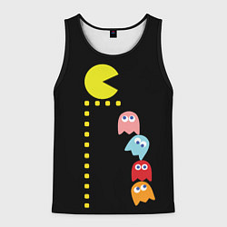 Майка-безрукавка мужская Pac-man, цвет: 3D-черный