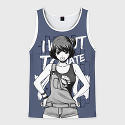 Майка-безрукавка мужская I want to hate you, цвет: 3D-белый