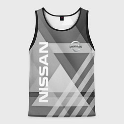 Майка-безрукавка мужская NISSAN, цвет: 3D-черный