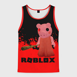 Майка-безрукавка мужская Roblox Piggy, цвет: 3D-красный