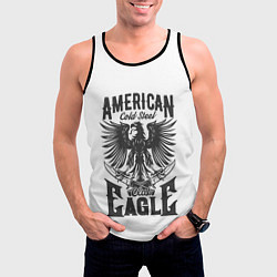 Майка-безрукавка мужская Американский орел Z, цвет: 3D-черный — фото 2