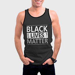 Майка-безрукавка мужская Black lives matter Z, цвет: 3D-черный — фото 2